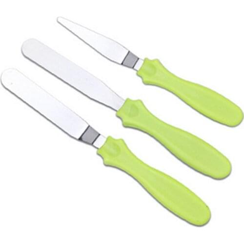 3Pcs/Set Cake Spatula Palette Knife Fondant Cake Decorating Tools Kitchen Accessories Cakes Icing Sugarcraft Pastry Tools
