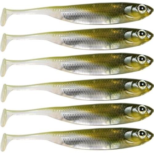 6pcs Fishing Soft Lures 7cm 8cm 10cm Shad Fishing Worm Swimbaits Silicone Soft Lure For Carp Fishing