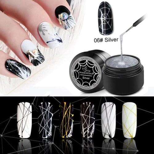 8ml Gel Spider Line for Nails Art Gel Polish UV Colors Painting Gel Lacquer Painted Gel Creative Nail Polish Spider Glue