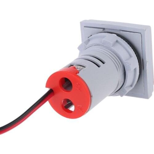 2020 New Digital 3in1 AC Voltmeter Ammeter Frequency Panel Meter Indicator 60-500V 0-100A 20-75Hz 22mm Signal Light with CT