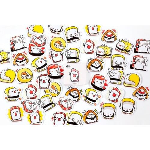 Lovely sushi decorative sticker(1pack=45pieces)