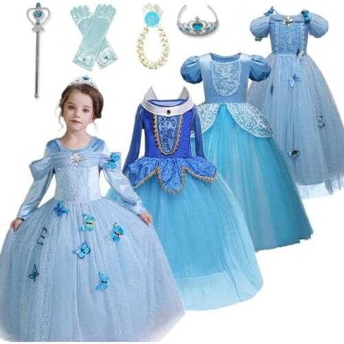 Kids Princess Dresses Cosplay Carnival Clothing Birthday Christmas Costume for Girls Children Clothing Cosplay Clothes Long Gown