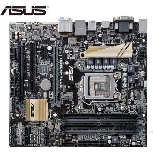 For ASUS B150M-PLUS DDR4 LGA 1151 used Desktop Motherboard 64GB USB2.0 USB3.0 HDMI DVI VGA B150 mainboard