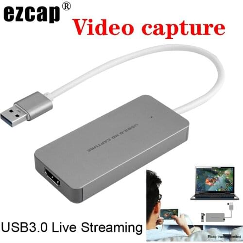 Ezcap USB 3.0 HD Video Capture Game Video Recorder 1080P Live Sreaming Converter Plug and Play for XBOX One PS3 PS4 WII U