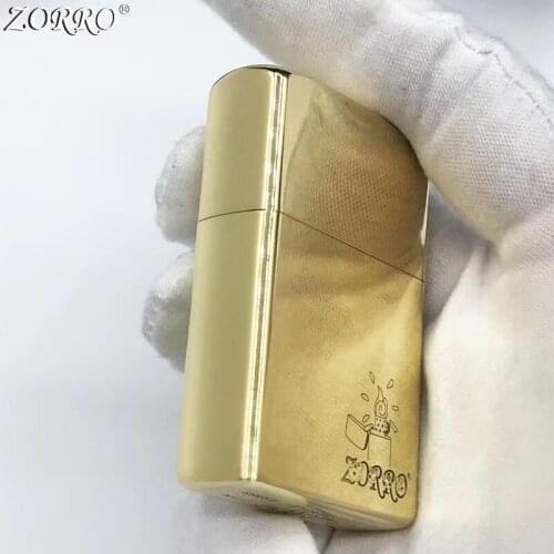 Zorro Kerosene Lighter Pure Copper Hand Carving Pig Pattern Personalized Creative Smoker Gift