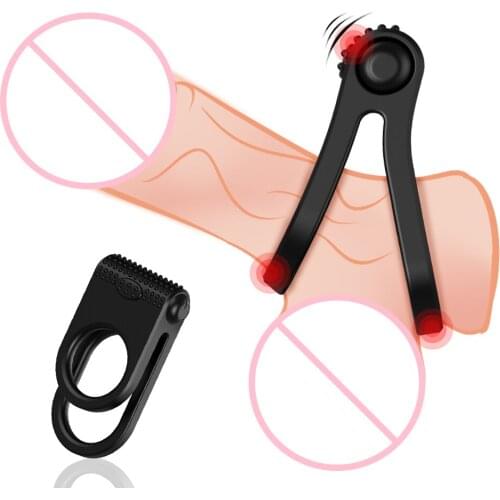 Penis Rings Vibrator Male Masturbator Couples Sex Toys For Men Delayed Ejaculation Vibrating Cock Ring Toy Adults Supplies