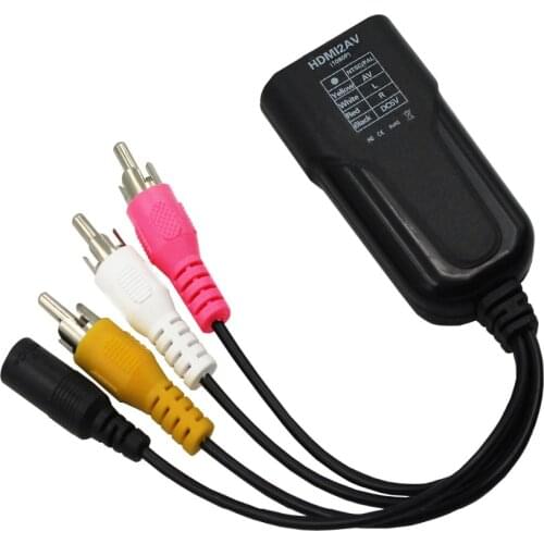 HDMI -compatible to Male AV Converter ,HDMI -compatible to Male 3RCA Composite Converter Adapter for PC Laptop Xbox PS4 PS3 TV