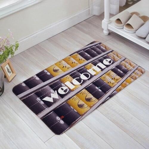 Cans Welcome Door Mat Entry Way Doormats with Non Slip Backing Bathroom Kitchen Decor Rug Mat Welcome Entrance Rugs