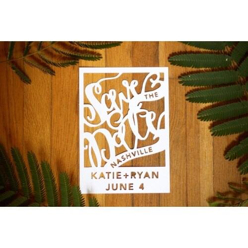 Lase cut save the date wholesale laser cutting wedding invitation cards