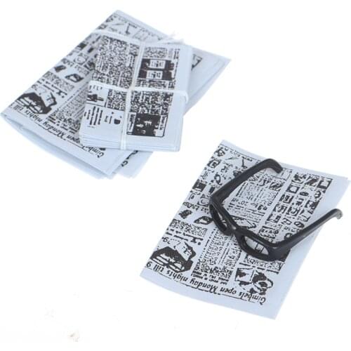 Mini Magazines Books DIY Dollhouse Miniature 1:12 Newspaper Dollhouse Furniture Toys Magazine Model Toys Doll House Accessories