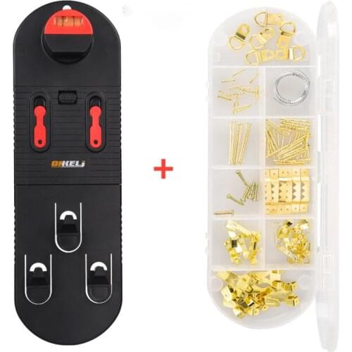 1pc Multifunctional Photo Frame Hangers Hanging Tool Picture Hanging Tool Kit Frame Wall Locator With Level Home Decoration