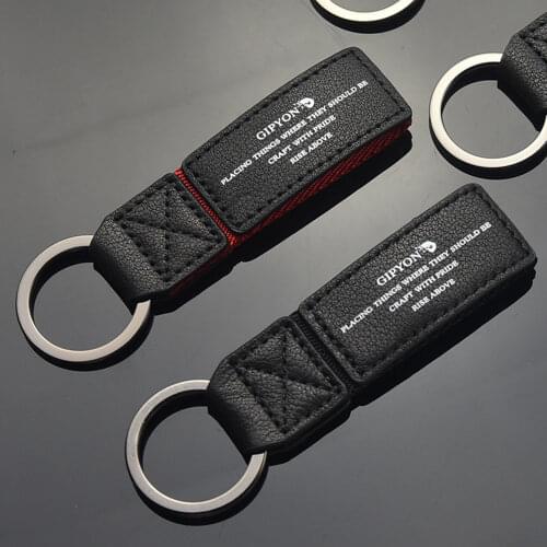 Fashion PU Leather Keychain Business Gift Leather Key Chain Car Auto Key Strap Waist Wallet KeyChains Keyrings Keyholder