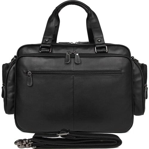 Men Business Briefcase Soft Genuine Leather Man Laptop Handbag 3 Use Multifunctional Cowhide Shoulder Messenge bag For Male Tote