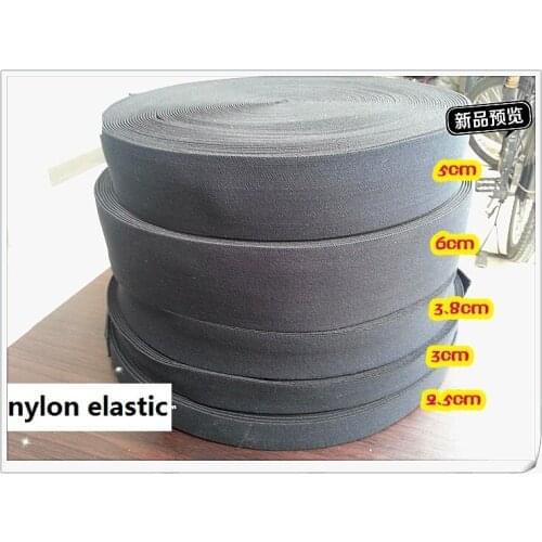 6meters soft elastic 25mm 30mm 38mm 50mm 60mm black stretchy for garment bags kids clothes diy sewing accessories black webbing