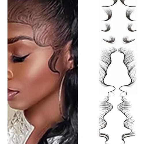 Baby Hair Tattoo Stickers Waterproof Easy to Stick Paper DIY Long Lasting Baby Hair Edge Stickers for Female