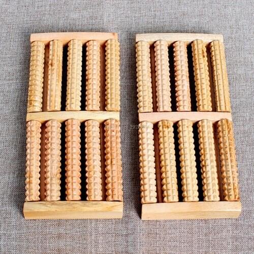 Raw Wooden Wood Roller Foot Massager Stress Relief HealthTherapy Relax Massage