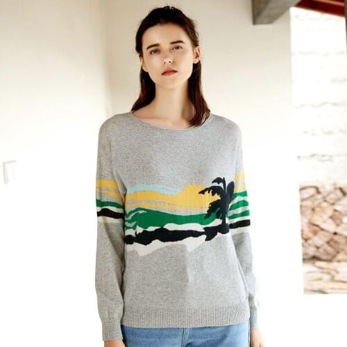 ZHILI 2018 New Autumn Winter Round Neck Cashmere Sweater