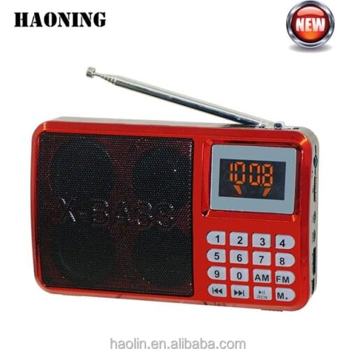 2017 new arrival factory price OEM am fm sw digital portable auto radio speaker with usd tf