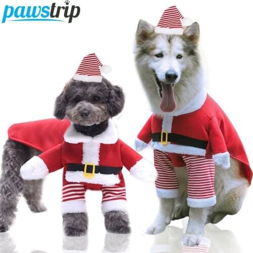 Pawstrip Christmas Dog Clothes Cosplay Puppy Clothes Winter Dog Coat Warm Puppy Jacket Clothing Dog Christmas Clothes For Dogs