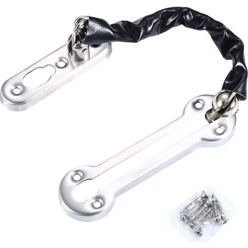 With Screws Anti Theft Stainless Steel Hotel Guard Office Sliding Lock Protective Hardware Door Chain Home Security Inside