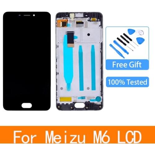 Black White Color IPS 1280*720 For Meizu M6 Touch Screen Digitizer + LCD Display For Meizu M6 M711H M711M M711Q 5.2" Cellphone