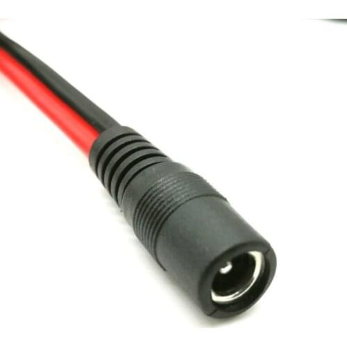DC 5.5mm x 2.1mm Power Male Plug Cable with DC8mm Adapter Compatible 14 AWG Wire QW