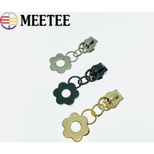 10/20pcs Flower Zipper Sliders for 5# Nylon Zips Bag Pocket Clothes Zippers Heads Bag Repair Replacement DIY Sewing Accessories