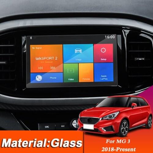 Car Styling GPS Navigation Screen Glass Protective Film Sticker For MG 3 2018-Present Internal Auto Accessories