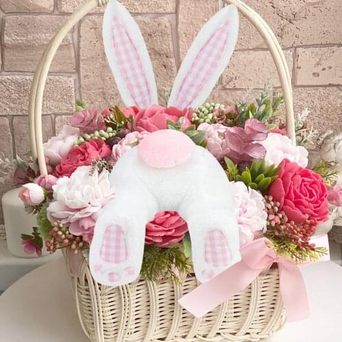 Home Decoration Easter Bunny Garland Decoration Thief Bunny Butt With Ear Garland Decoration Props Wall Door