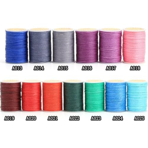25 Color 0.45/0.55/0.65mm Leather Crafts DIY Hand Sewing Wax Thread Leather Multi-strand Woven Round Wax Thread Leather Craft