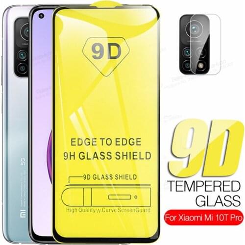 9D Full Glue Protective Glass For Xiaomi mi 10 Pro Glass Xiomi 10 T Lite Mi10T Light T10 5G Cover Screen Protector Camera Film