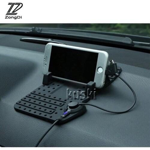 ZD 1pcs For Audi A4 B7 B5 A6 C6 Q5 Honda Civic 2006-2011 Fit Accord CRV Car Charger Phone Holder Anti-Slip Mat Dashboard Mount