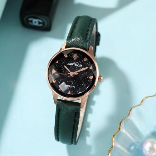 Ladies Watch Fashion Ladies Watch Casual Leather Strap Ball Quartz Dial Quartz Watch Relogio Feminino zegarki damskie