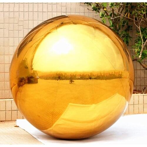 3.5M Diameter Golden Color Inflatable Mirror Ball Christmas Decoration Balloon