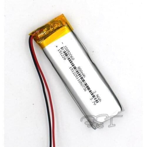 3.7V 800mAh Li-Po Li Ion Rechargeable Battery 852060 Lithium Polymer Cells For Mp3 MP4 MP5 GPS PSP Mobile Bluetooth