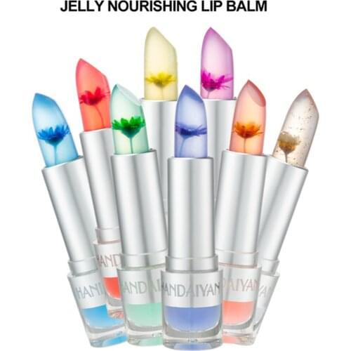 8 colors Flower Lipstick Temperature Color Change Moisturizing Cream Jelly Lip Stick Waterproof Makeup Lip balm Cosmetic Makeup
