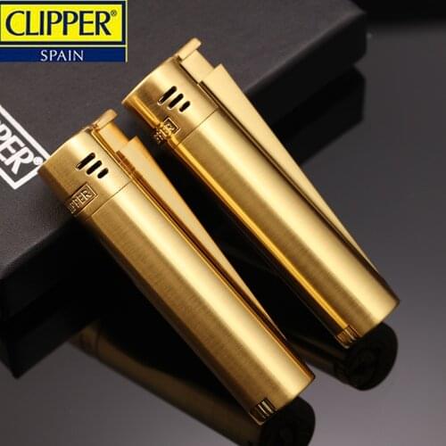 Zinc alloy butane gas inflatable metal lighter slim direct jet flame spain cigar lighter windproof Gift box( no gas)