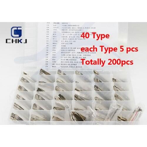 CHKJ 40 Type 200pcs Engraving contrast line scale cutting teeth blank car key cutting teeth blade key for brands locksmith tool