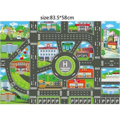 Kids Toys City Roadmap Map Raffic Car Park Play Mat Kids Car Playmat Waterproof City Scene Country Gift For Children Toy 83*58CM
