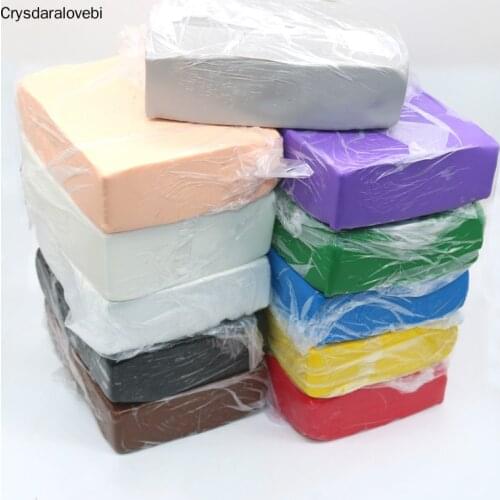 Professional DIY Soft Polymer Clay Mud For Baking Blue Pottery Sculpting Ceramic Action Doll Modeling 1kg/pack 15colors