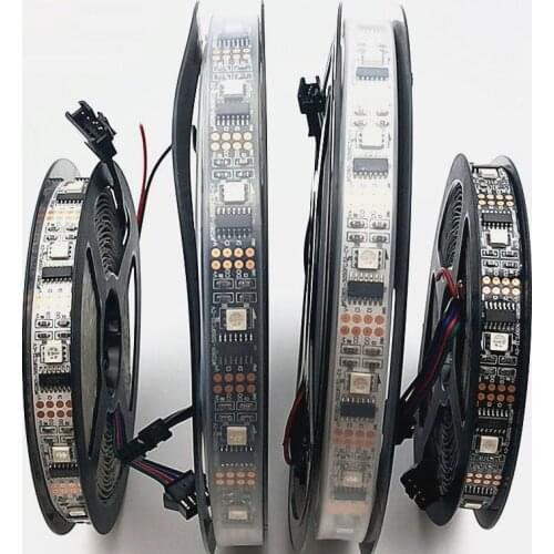1m/3m/5m WS2801 magic RGB IP67 DC5V Individually Addressable Full Color WS2801 Chip LED Strip 32LEDs/M