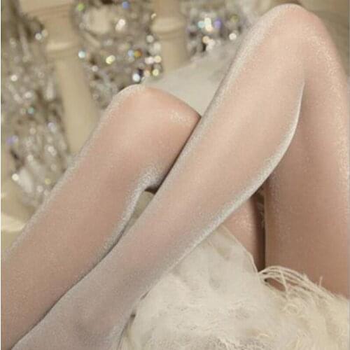 Pantyhose Tights Stockings Fashion Sexy Silver Color 1PC Women Girls Female Lady Clothing High Quality Thin Solid Shiny Anti