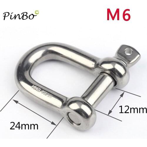 M6 ,4pcs 100%stainless steel 304 10lot+ discount 10% D- dee shackle , High quality antirust shackle , sus304 m6 dee shackle