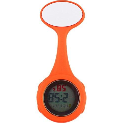 Nurses Doctor Quartz Fob Watch Silicone Case Band Brooch Pocket Watch JL