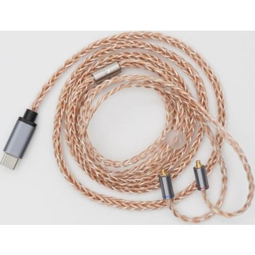 MMCX 0.78mm 0.76mm Pin 400 Core 8 Strand OCC Cable Upgraded Earphones Audio Cable for Earphones DIY