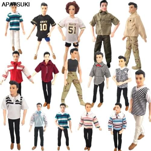 Fashion 1:6 Boy Doll Clothes For Ken Doll Top Shirt Pants Shorts For Barbies Boyfriend Ken Prince Male Doll 1/6 Kids Toy