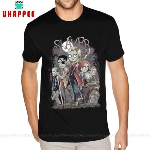 Art Buffy The Vampire Slayer Tees Custom Short Sleeve Christmass For Mens 5XL Black T Shirt