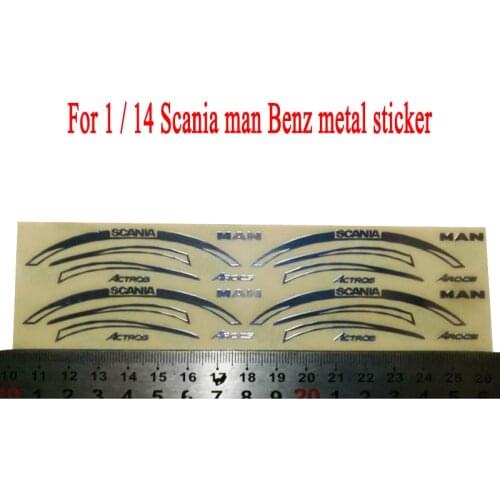 Rear Wheel Eyebrow Sticker Paster for 1/14 Tamiya RC Truck Car SCANIA R730 R470 R620 ACTROS 3363 1851 AROCS MAN TGX DIY Parts