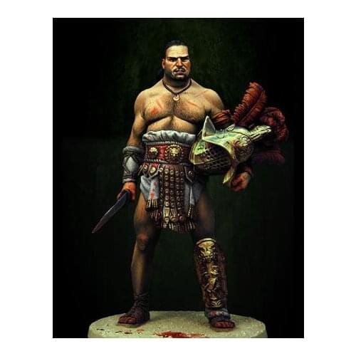 New Unassembled 1/18 90MM Ancient heroic Gladiator Rome man Resin Figure Unpainted Model Kit