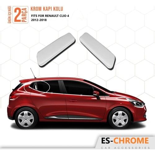For Renault Clio 4 HB Chrome Door Handle Rear 2 Door Stainless Steel